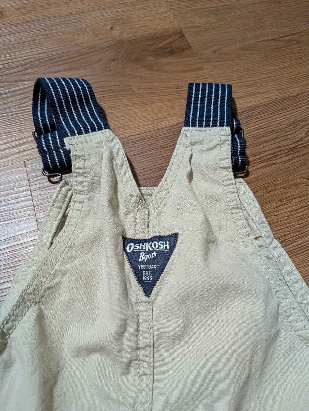 Oshkosh B'Gosh Khaki Vestbak Shortalls 4T